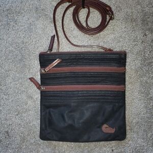 Dooney & Bourke Black and Brown Crossbody Bag